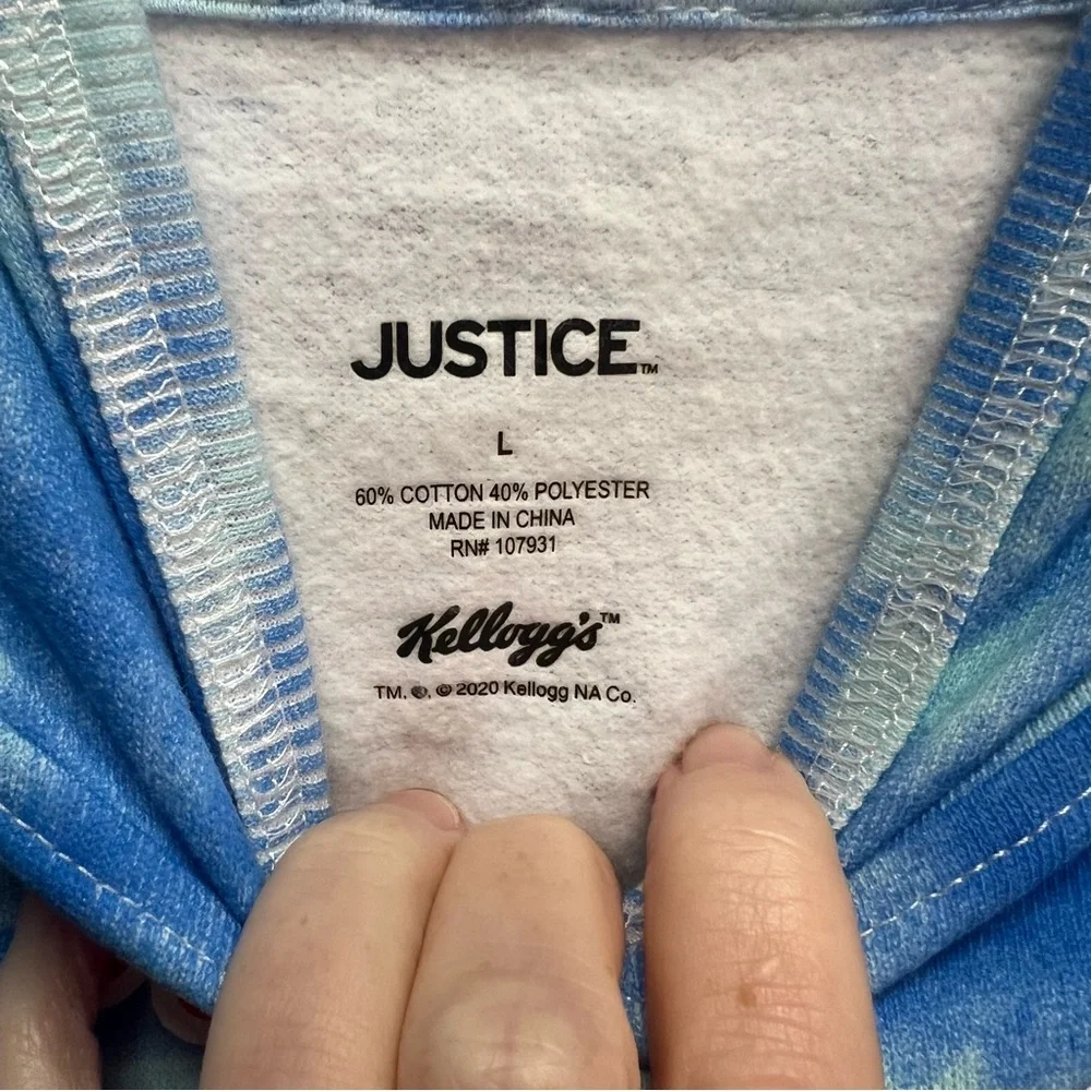 Justice Blue Tie-Dye Frosted Flakes Hoodie